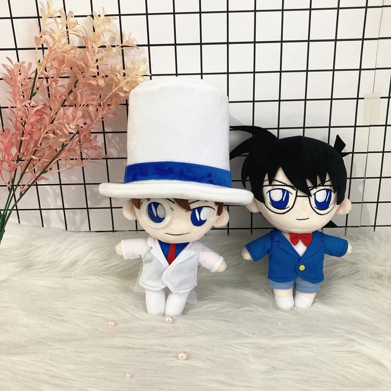 Detective Conan Plush Doll Toy 20cm Conan Kaitou Kiddo Rachel Moore Anime Cute Soft Stuffed Pillow Kids Gift