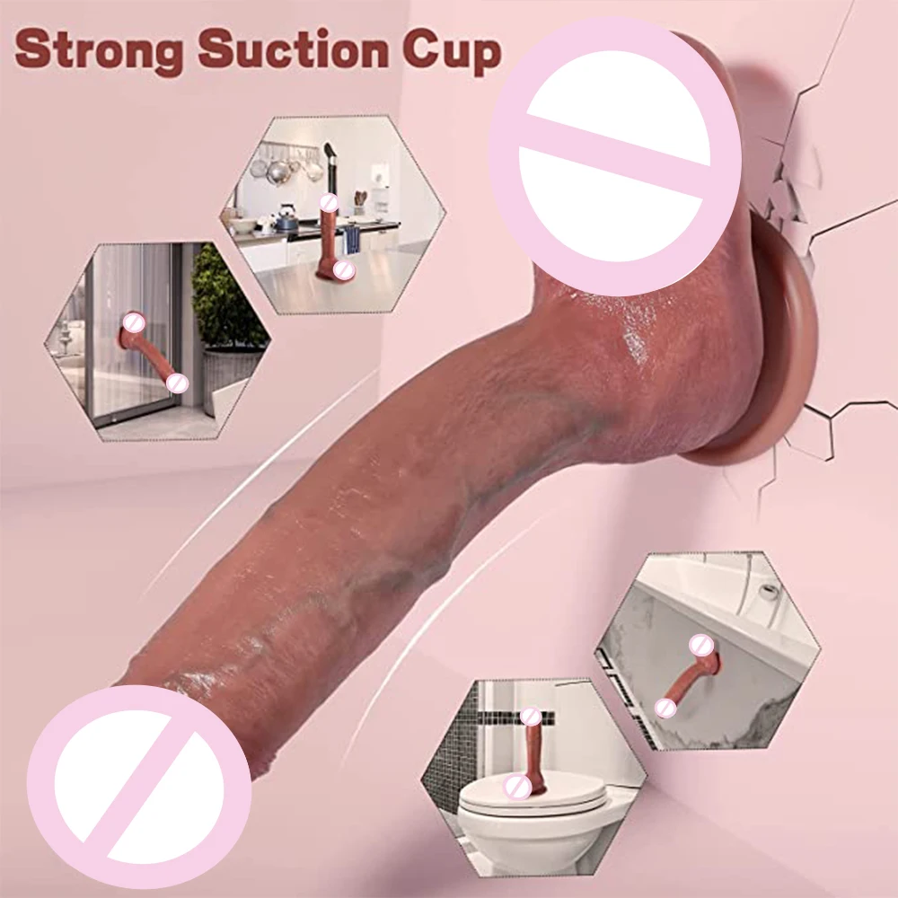 Big Realistic Silicone Dildo Lifelike Soft Manual Cock Penis Sex Toy for Women Gay Strong Suction Anal Vagina G Spot Stimulation