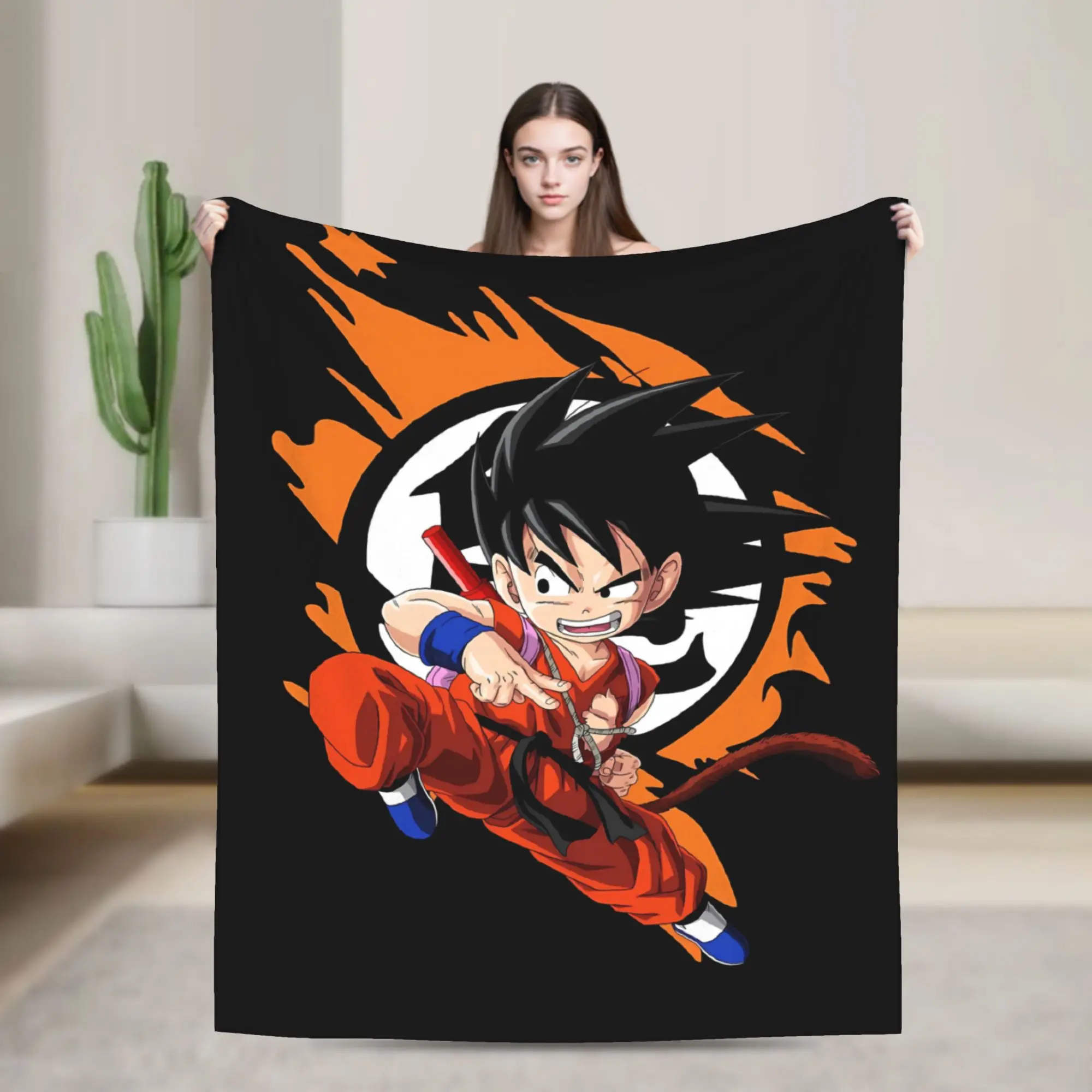 Epic Super Saiyan Goku Dragon Ball Super Soft Blanket  Decorative Plush Throw Blanket Bed Flannel Bedspread Sofa Bed Cover