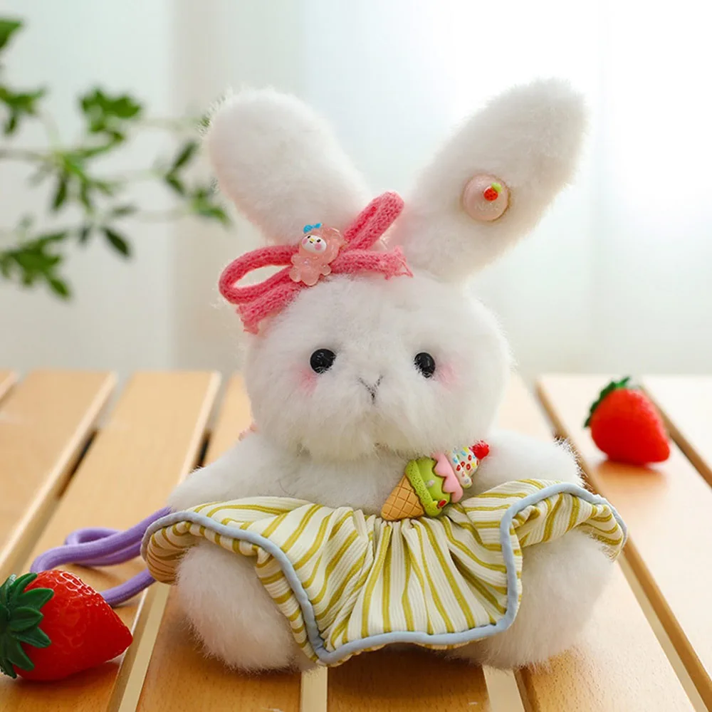 

Креативный многоцветный подвесной кулон с мультяшным кроликом, медведем, волосатая сумка, украшение с ремешком на запястье, подвесное украшение для автомобиля, подарок