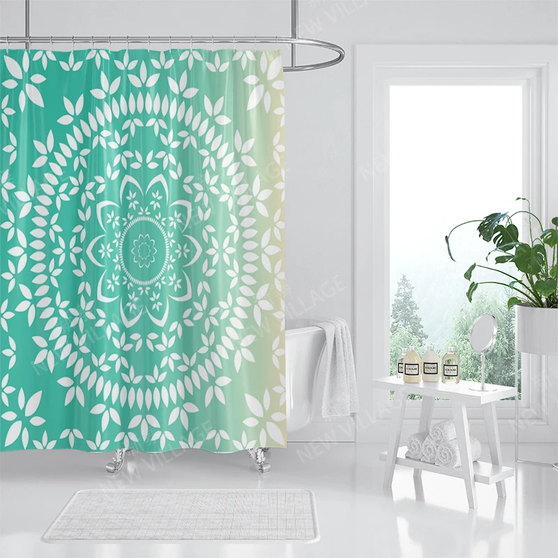 Mandala Waterproof fabric shower curtains Bathroom curtain accessories Bath curtain 180x200cm 240*200cm boho decoration vintage