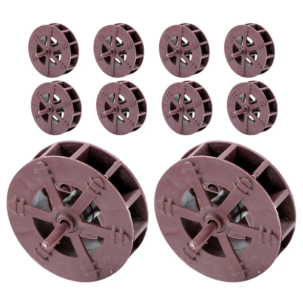 10Pcs Realistic Artificial Rockery Water Wheel Decoration for Garden Patio Balcony Fountain Pond Fish Tank Outdoor Indoor Decor