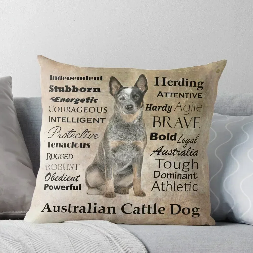 

Cattle Dog Traits Throw Pillow Sofa Cushions Covers Cushion Child Embroidered Cushion Cover Christmas Covers pillow