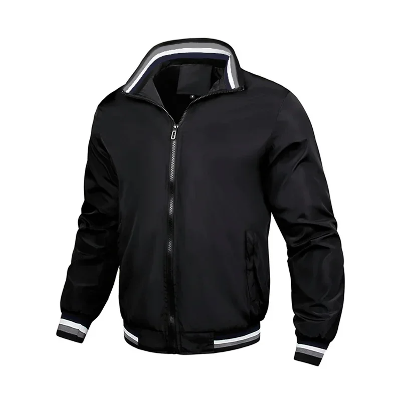 New 2024 Men\'s Jacket Zip Jacket Men\'s Casual Street Hip Hop Slim Bomber Jacket Men\'s Clothing Plus Size M-4XL