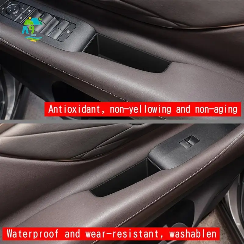 

A09E-For Toyota Alphard/Vellfire 40 Series 2023+ Car Front Door Inner Armrest Silicone Storage Box Interior Accessories