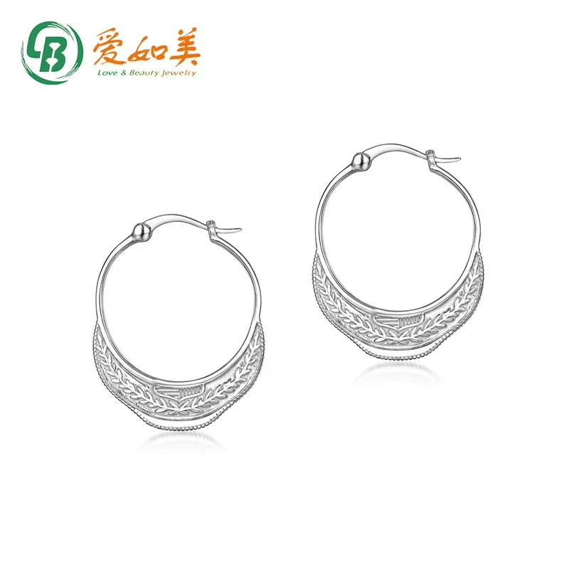 

Ancient Currency Curved Light Luxury Fashion Earrings 18K Gold PT950 Platinum Silver Plated 7-layer Gold Earrings