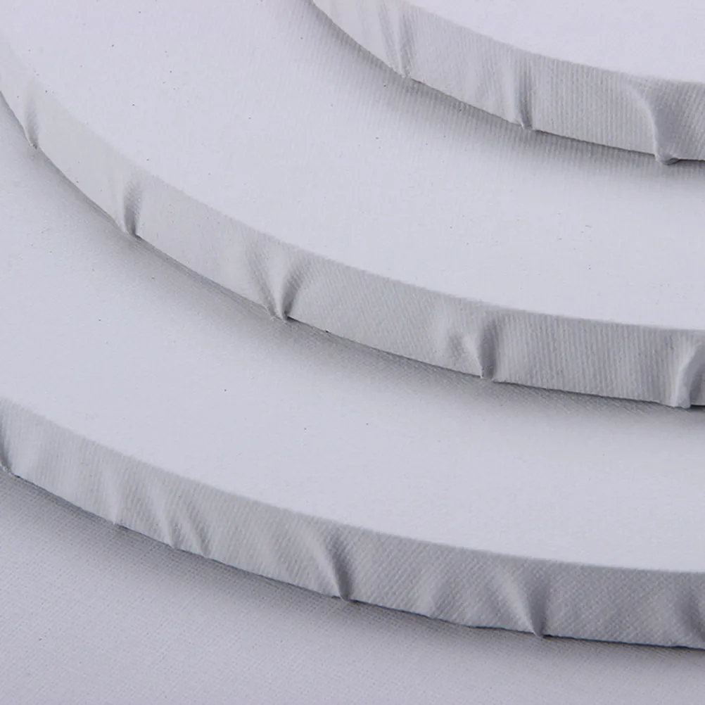 2Pcs Wooden Canvas For Painting Painting Frame For Art Round Stretched Oil Natural Cotton Panel Artist