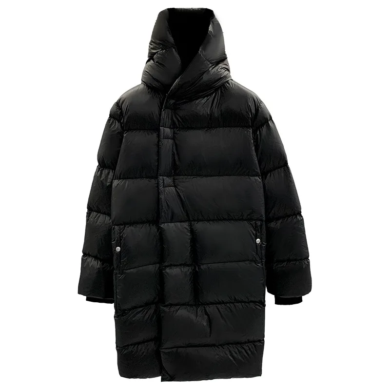 

Men Down Coats Jackets Gothic High Street Women Clothing Trench Oversized Winter Dust Windbreaker Black Snow Jackets