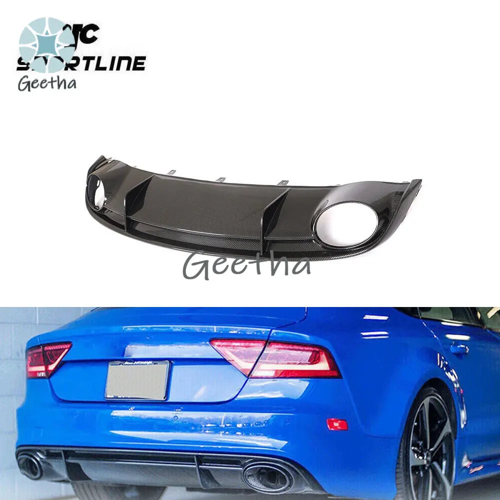 

Prepreg Dry Carbon Fiber Rear Bumper Diffuser Lip for Audi A7 RS7 Sportback 2014 - 2016