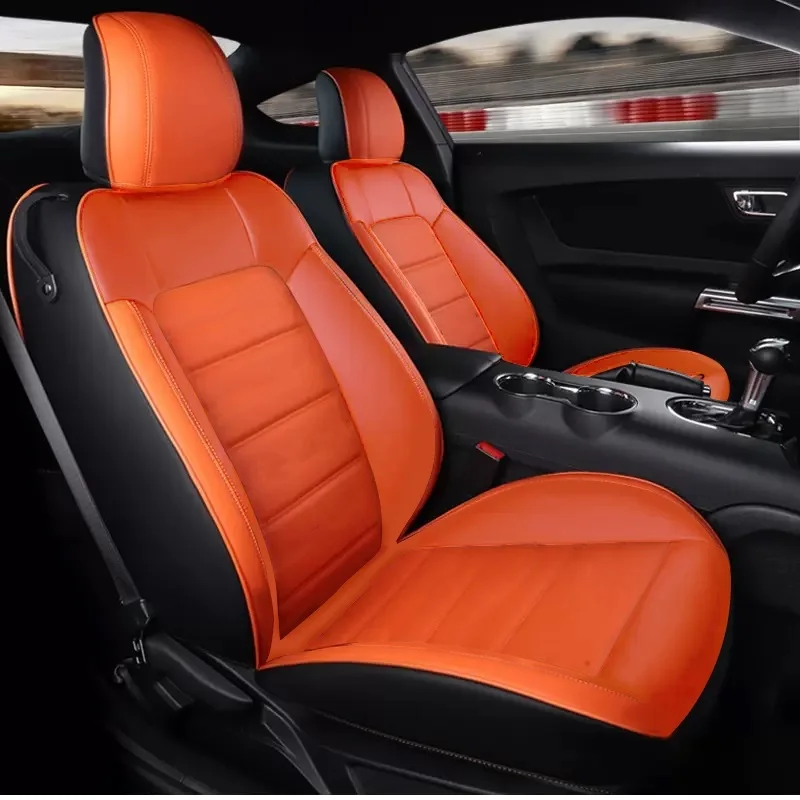 Maßgefertigt für 2015 2016 2017 2018 2019 2020 2021 2022 2023 2024 Mustang Coupe Convertible Autositzbezüge aus Kunstleder – Detail 22
