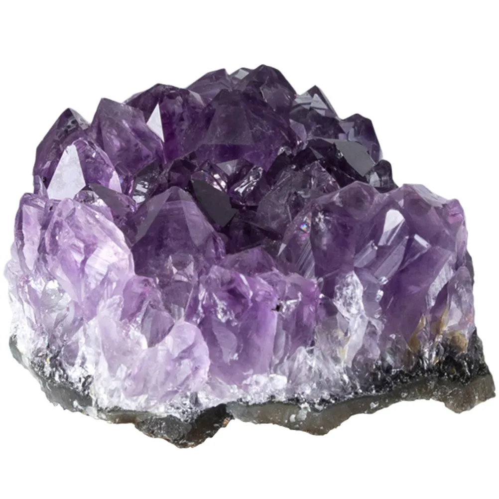 Irregular Crystal Cluster Natural Amethyst Stone Desktop Ornament Home Office Decor Feng Shui Adornment Unique Calming Tabletop