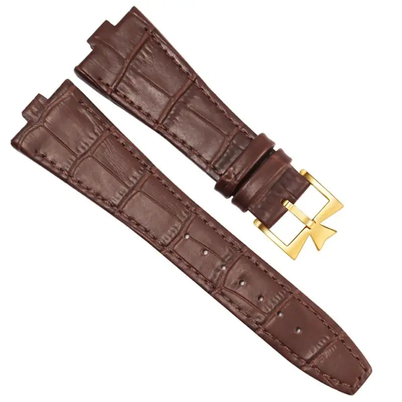 

MAISITU Genuine Leather Watchband For Vacheron Constantin OVERSEAS Series 4500V 5500V P47040 Stainless Steel Buckle 25*8 mm Men