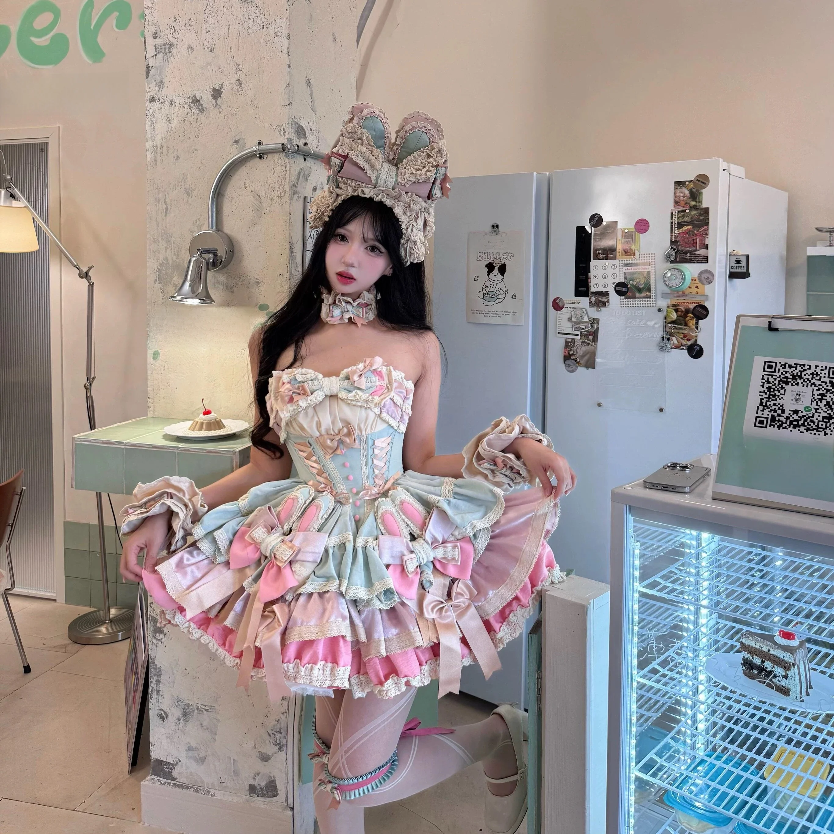 Princ Sle High-Defn Satin Dance Version Reborn Milk Rabbit Theatre Milk een Dames Dr Polyester 96% Spandex 4%