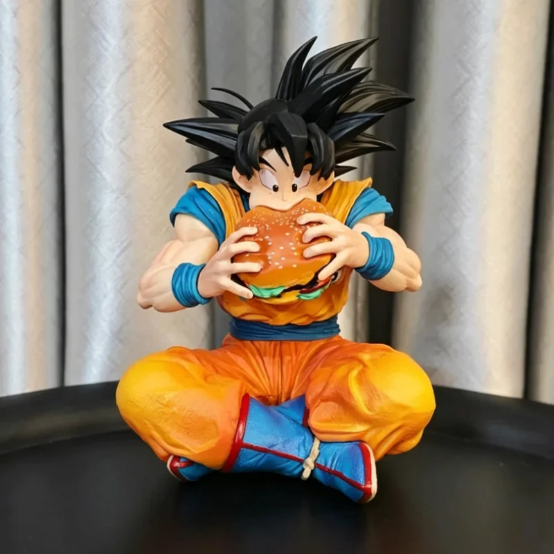 

JT Studio Statue Dragon Ball Son Goku Figure Goku Eat Hamburger 15cm/5.91inch Pvc Action Figures Collection Model Toys Gifts