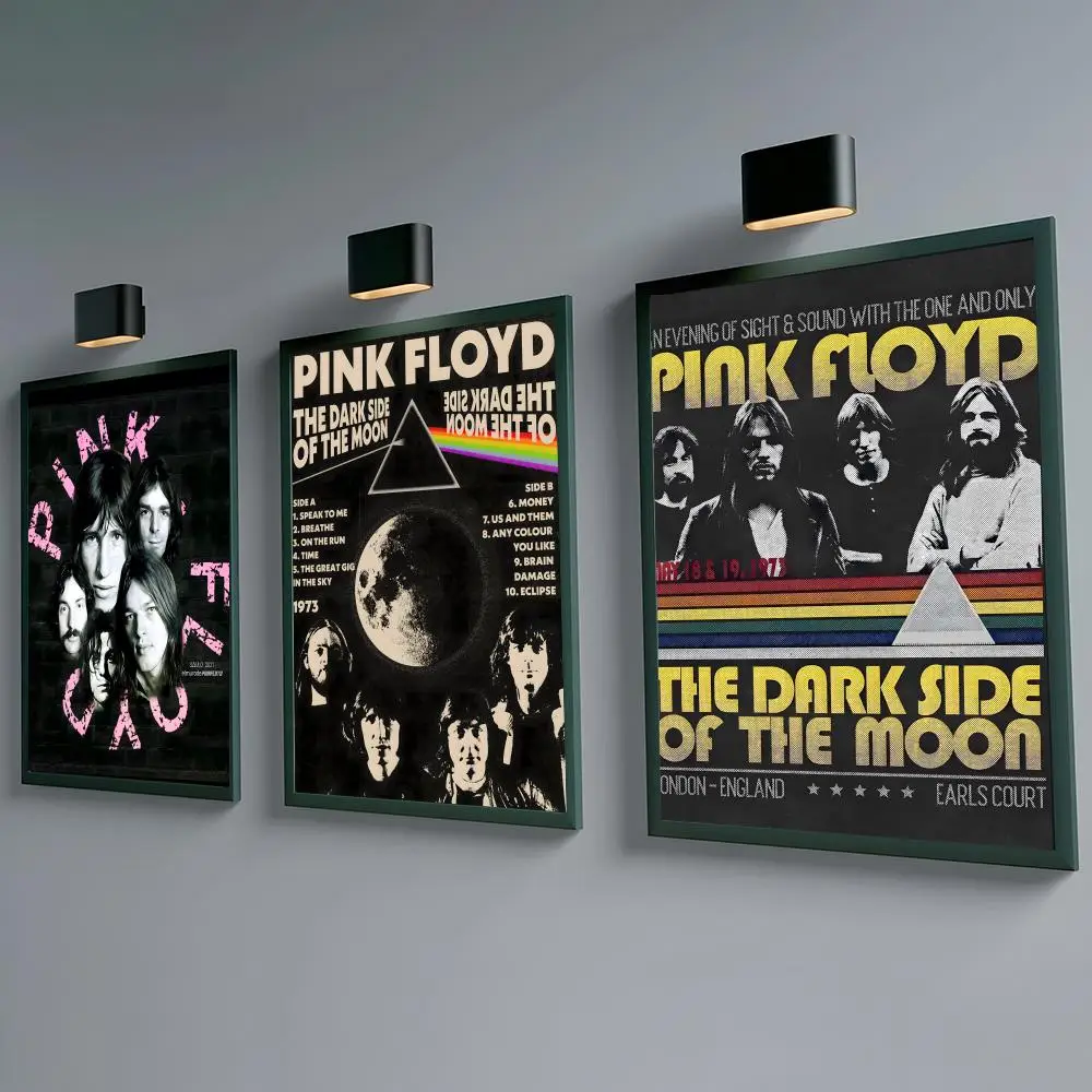Band Pink Floyd Poster Self-adhesive Waterproof Paper Sticker Coffee House Bar Room Wall Decor