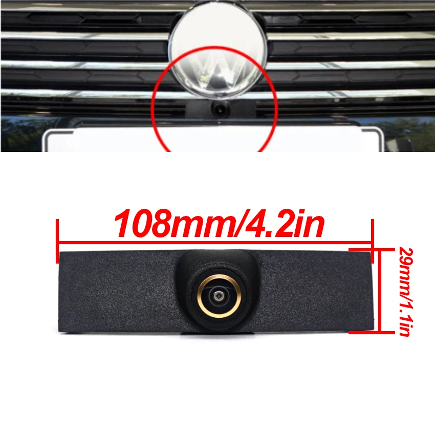 Full HD CCD AHD Hight Quality Car Front View Parking Night Vision Positive Waterproof Logo Camera For Volkswagen VW Touareg 2016