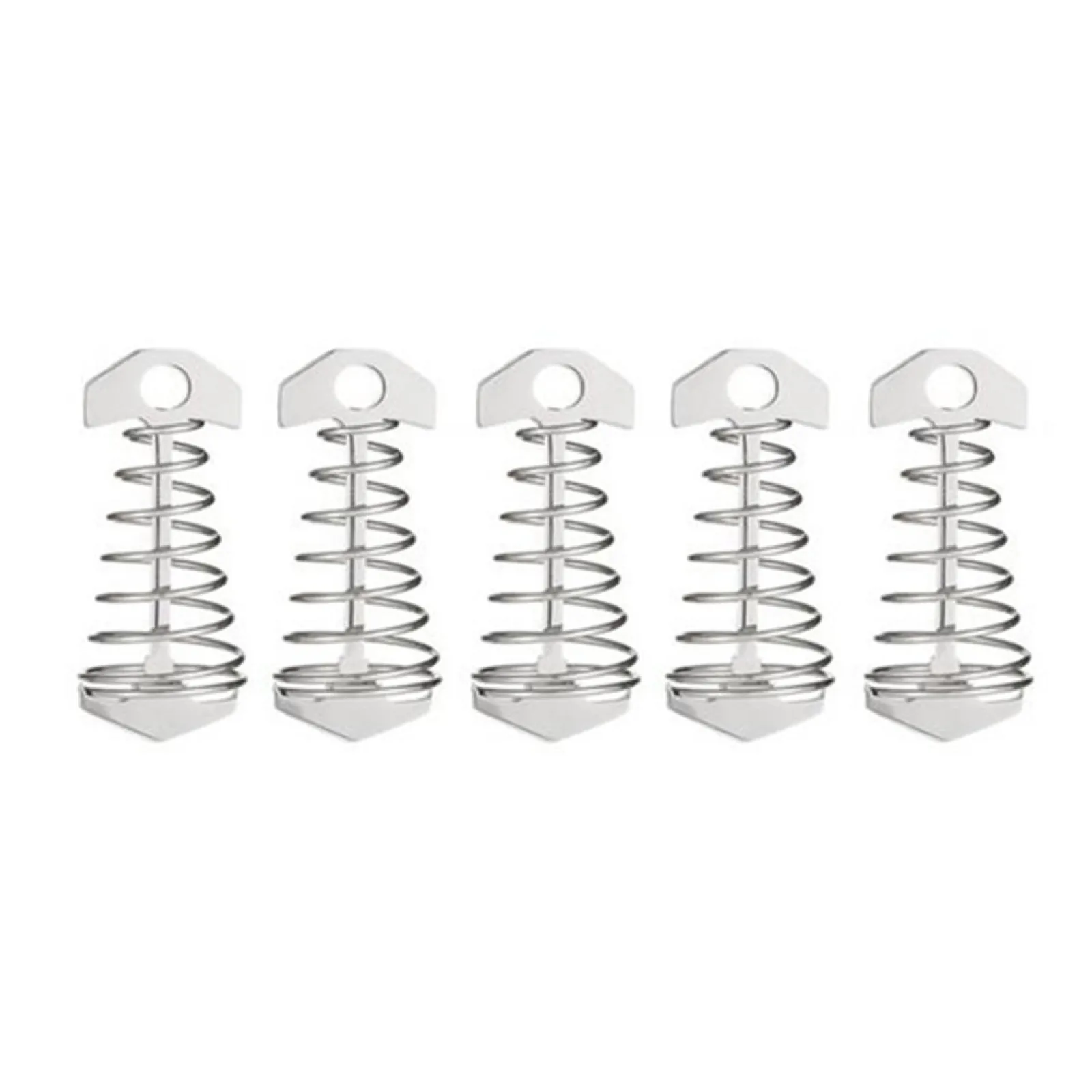 5 Pcs picchetti per tenda fibbia in corda regolabile plancia pavimento molla ancoraggio a lisca di pesce tenda da sole picchetti per ponte chiodi