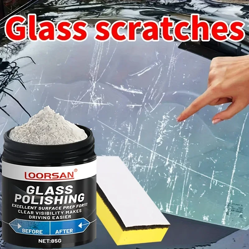 NEW  85G Glass Polishing Powder - Professional Car Windshield Scratch Remover, Mirror Clarity Restorer for Campers