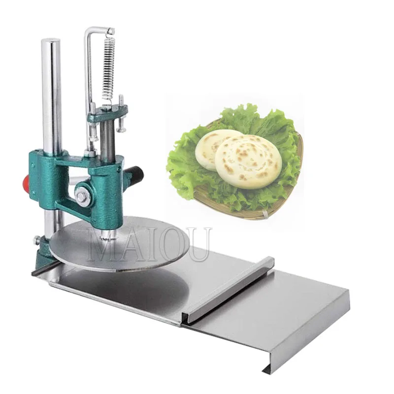 Prensa Manual de masa para Pizza de 20CM, laminadora de rodillo de masa de acero inoxidable, prensador de pastelería, prensador aplanador de masa para Pizza Chapati
