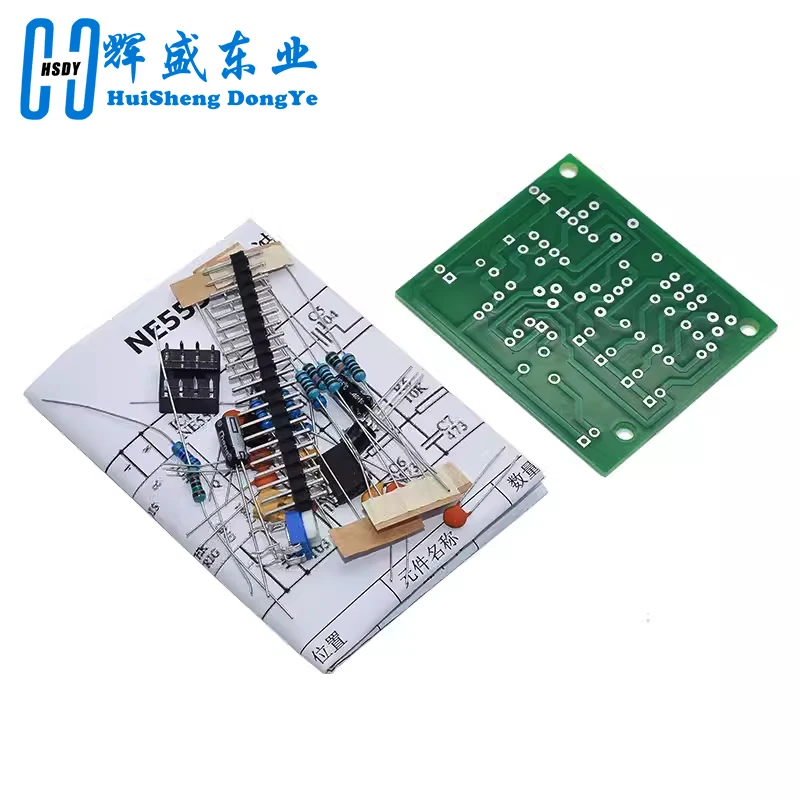 DC6-12V NE555 Pulse Generator Module Sine/Triangle/Square Wave Generator Multi-Channel Waveform Signal Generator DIY Kit