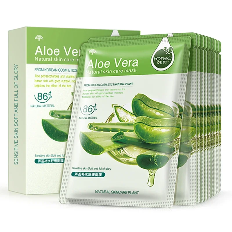 Mascarilla de colágeno de Aloe alginato de ácido hialurónico, máscara de belleza calmante, blanqueamiento, cuidado de la piel