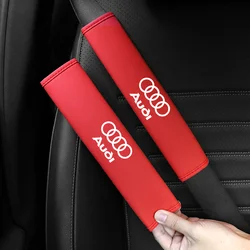 Car Seat Belts Protective Cover Leather Safety Belt Shoulder Pad For Audi A1 A3 A4 A5 A6 A7 A8 Q2 Q3 Q7 Q8 S7 S8 S3 S4 RS5 RS6