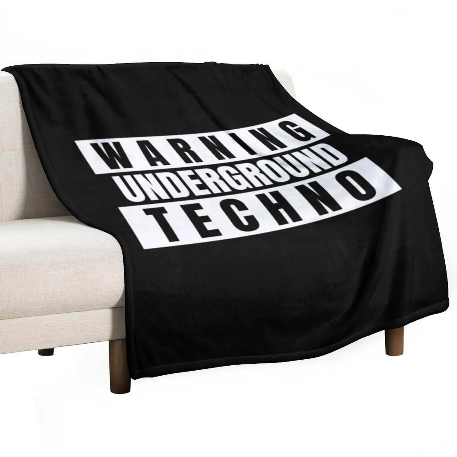 Warning Underground Techno Throw Blanket Thins christmas gifts Blankets Sofas Of Decoration Summer Beddings Blankets