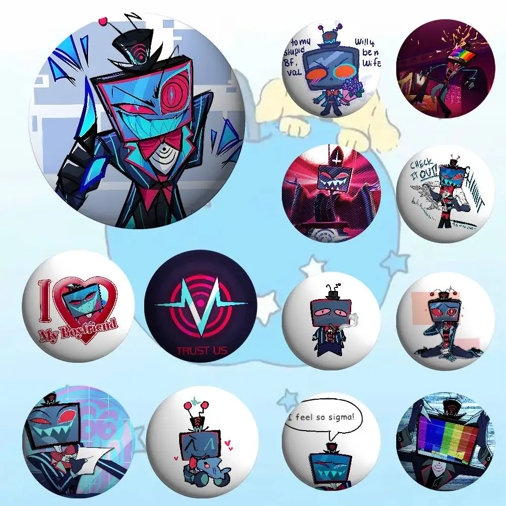 Hazbin Vox H-HotelS Trust Us Insignia Pins para amigo, mochila, ropa, accesorios coleccionables, regalo de joyería