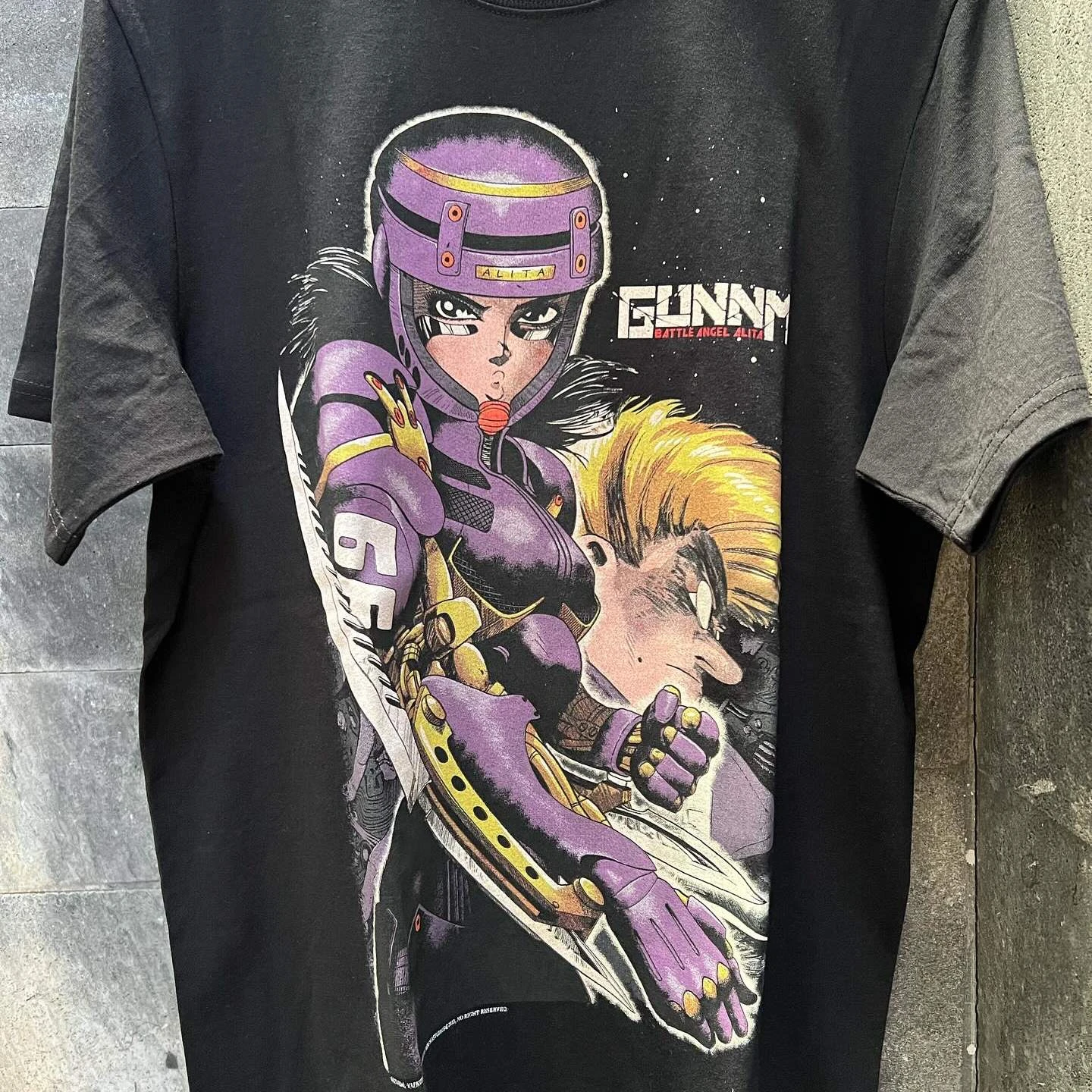 Battle Angel Alita Gunnm Gally Motorball Cyberpunk Anime Manga Grafik T-Shirt Baumwolle Herren Damen T-Shirt Sommer Vintage Streetwear – Detail 2