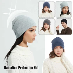 Silver Fiber Anti Radiation Hat Mobile Phones EMF Protection Pullover Hat Men Women RF Electromagnetic Wave Shielding Cap