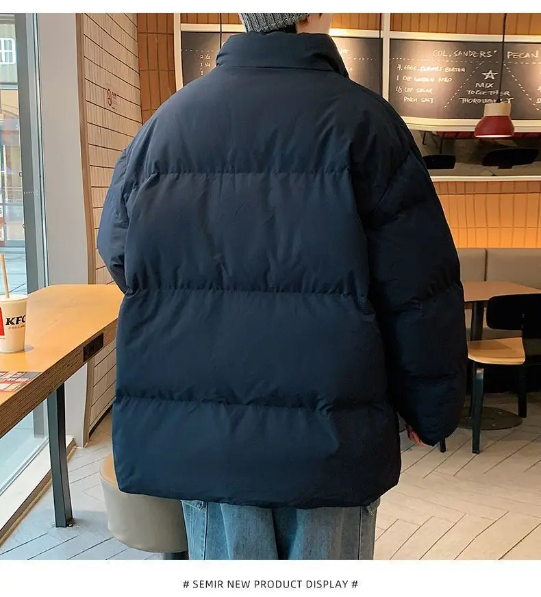 

Harajuku зимняя мужская теплая парка, утепленное пальто, повседневная свободная модная женская уличная одежда, верхняя одежда-пуховик большого размера