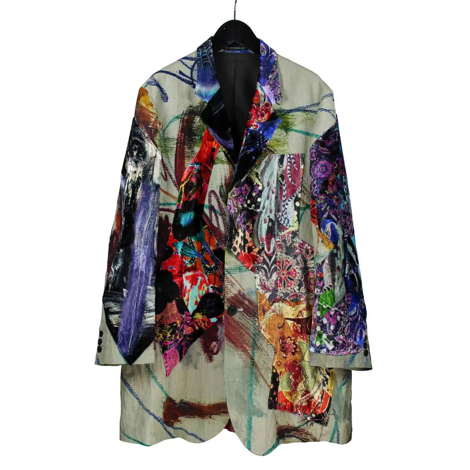 

TOP-YAMAMOTO оригинальный дизайн темная серия ниша ретро ниша дизайнерский принт бархатный свободный костюм