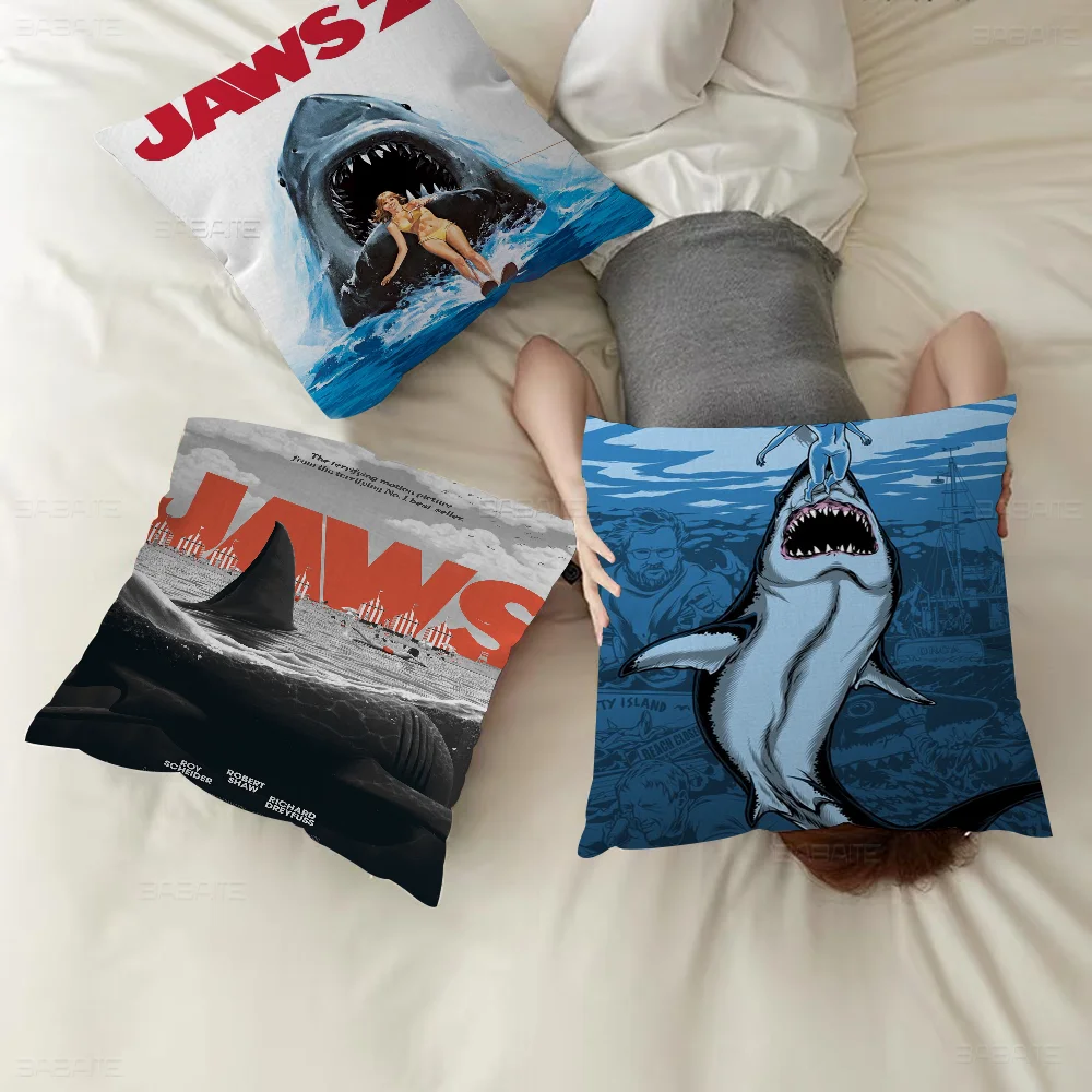 

Classic Movie Jaws Pillow Cover For Bedroom Room And Living Room Sofa Decorative Cushion Cover