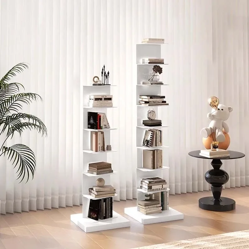 Modern Magazine Bookcase Minimalist Mid Century Display Storage Bookshelf Narrow Metal Estanteria Libros Modular Furniture