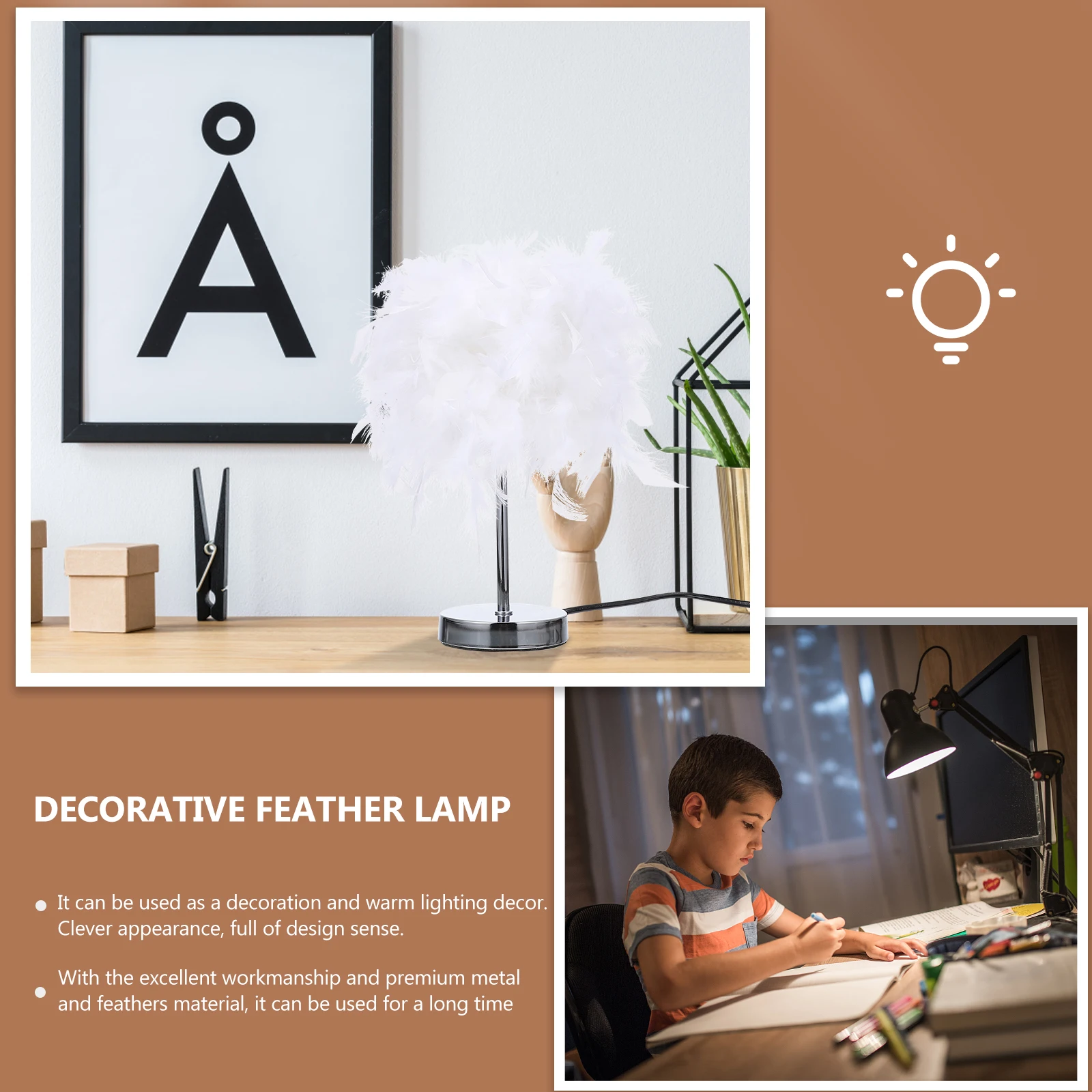 

1Set Creative Desk Lamp Decorative Simple Bedroom Bedside Table Lamp Warm Night Light Decorative Light