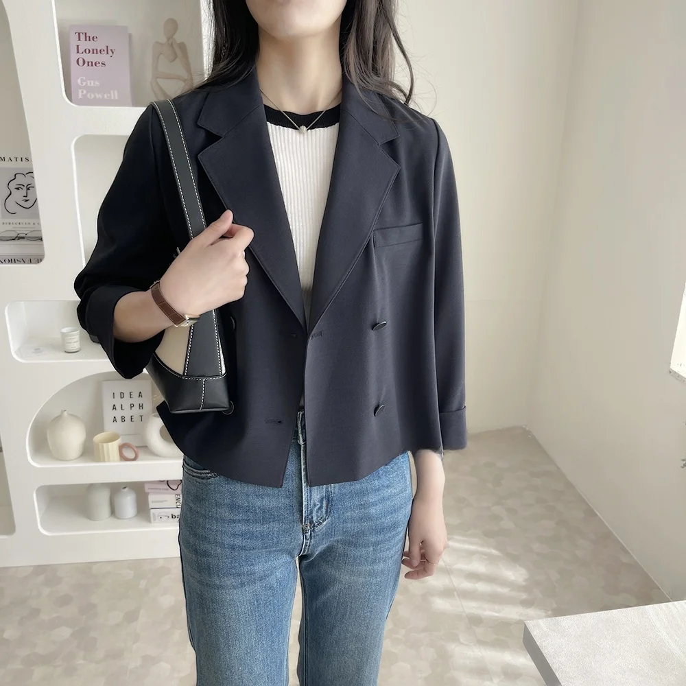 Minceur trajet prêt polyvalent Long Sve Button ket détail formel irt tenue décontracté QPP marque bureau professionnel femmes...