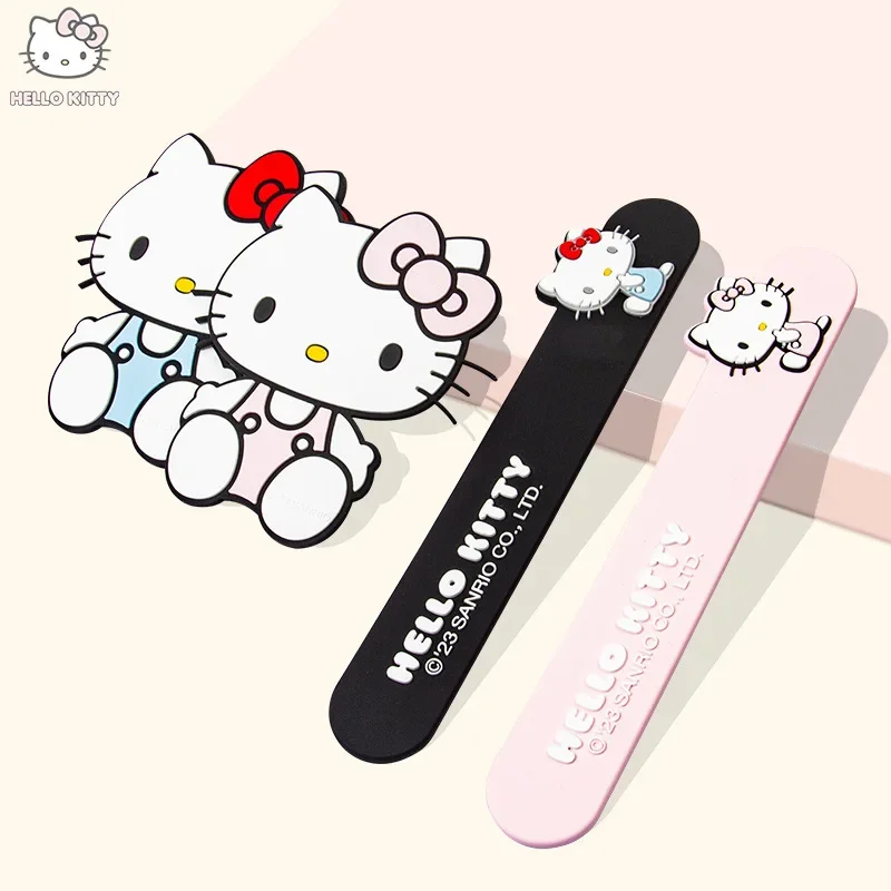 

2PCS Sanrio Hello Kittys Car Door Bumper Strip Kawaii Kt Cat Car Handle Protection Stickers Anti-Scratch Film Decorative Items