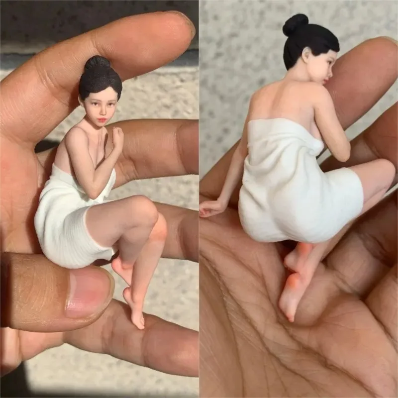 

1/16 1/18 1/12 Scale Action Figure Sexy Bathrobe Beauty Sculpture Miniature Female Soldier Dolls Car Scene Ornament Model Gift