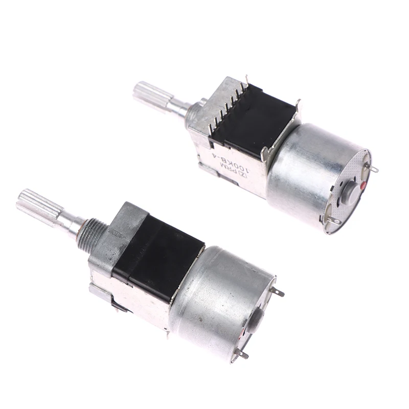 1PC RK168 Motor Machine Drive Volume Potentiometer B50K B100Kx2 Stereo Amplifier Dual Channel Axis Length 25MM Plum Shaft