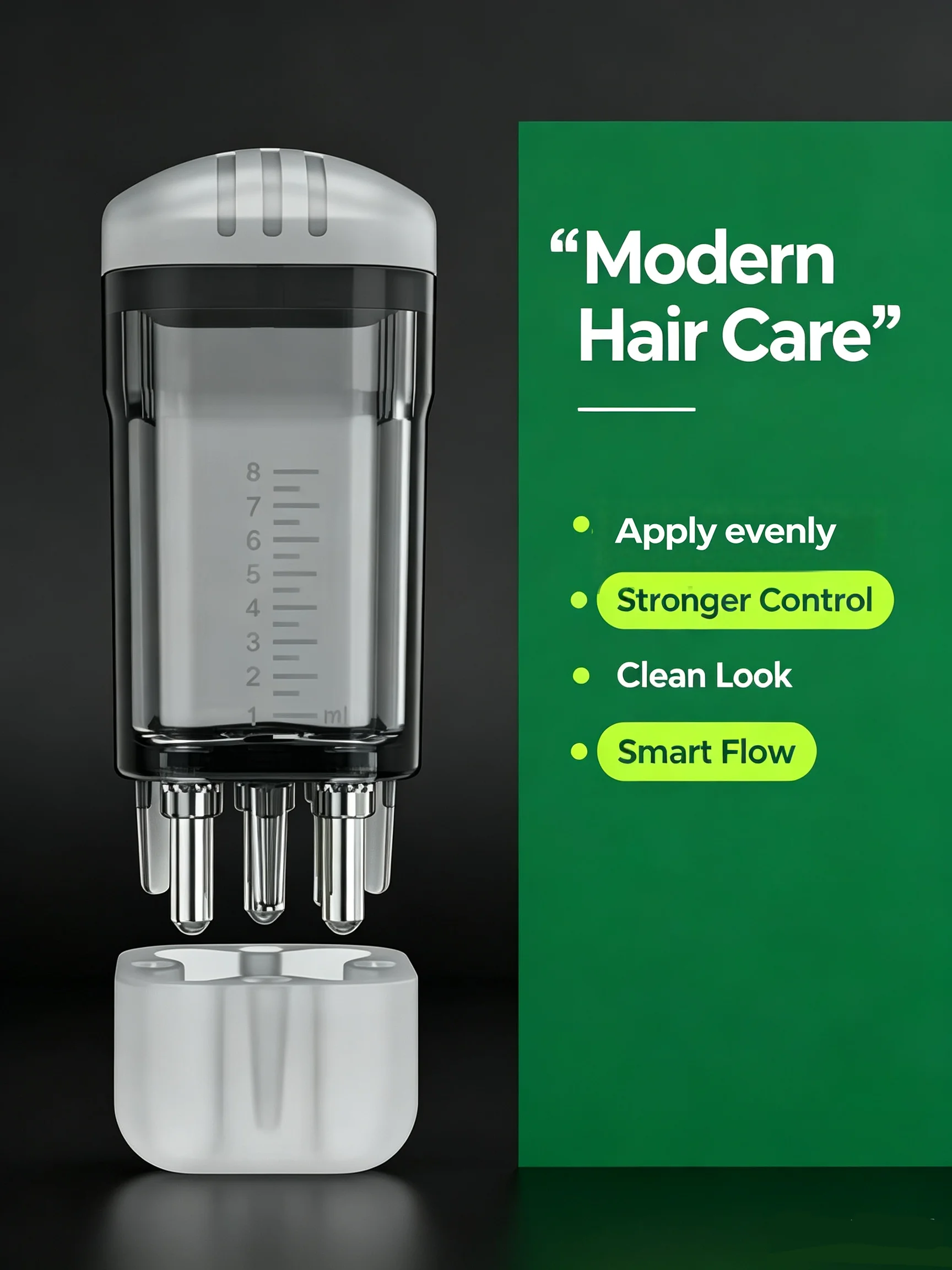 Mess-Free Hair Growth Essential Oil Set with Scalp Applicator Comb No-Drip Formula for Clean Daily Scalp Nourishment