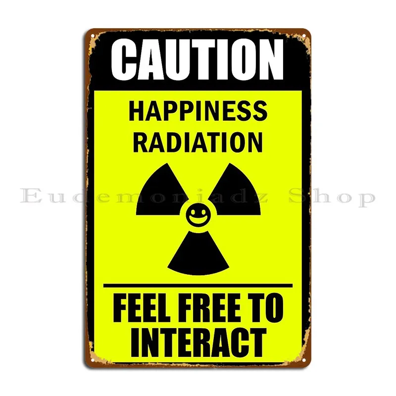 علامة تحذير من إشعاع السعادة 2 علامة معدنية لإنشاء ملصق جداري مطبوع عليه سينما منزلية #2