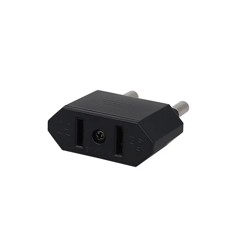 Biała czarna z nas do UE podróżna Mini Adapter wtyczka brazylia 2 Prong AC wtyczka elektryczna 4.0MM 6A 2Pin gniazdo adaptera 125V 250V