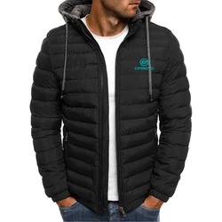 Cfmoto Jacket Men Windbreaker New Autumn Winter Hooded Parkas Men's Fashion Casual Lightweight Cotton Padded Jacket Coat Male