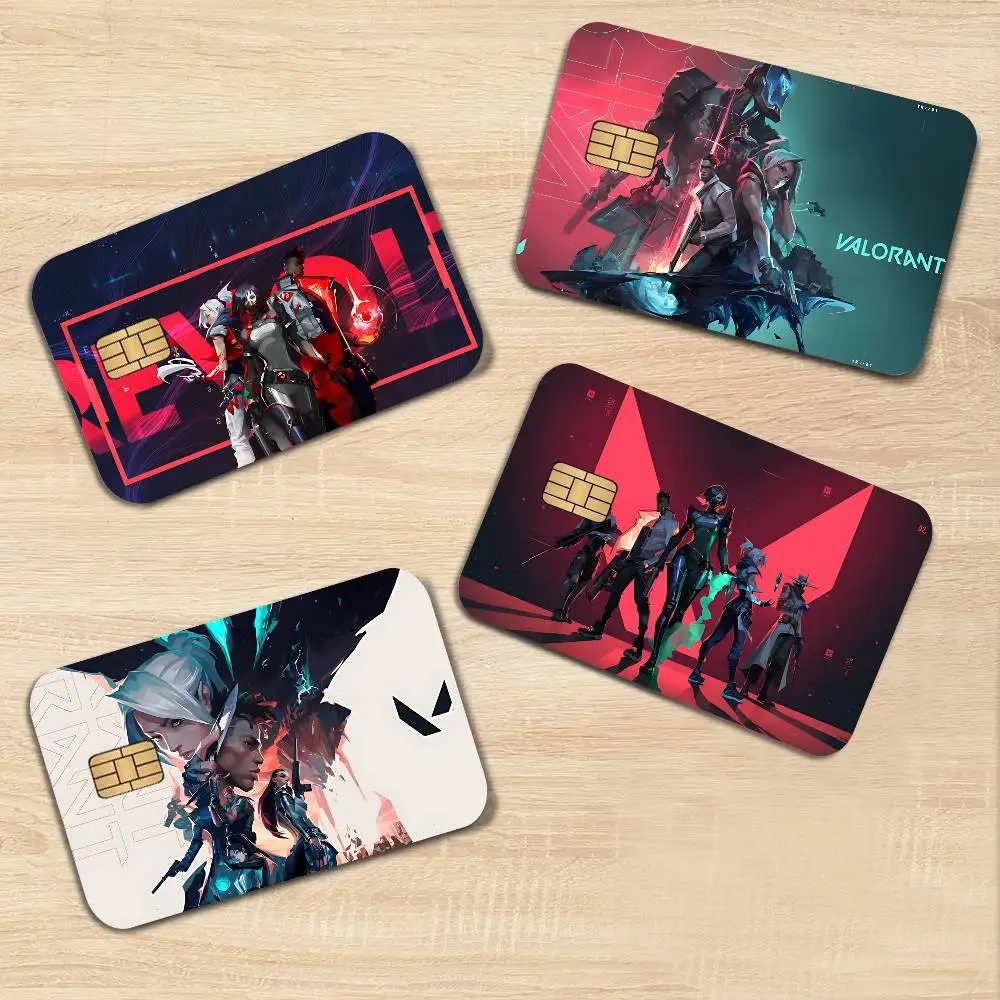 Valorants Game Game Anime Sticker Film Skin Cover Case for Small Large No Chip Debit Credit Card Front Side