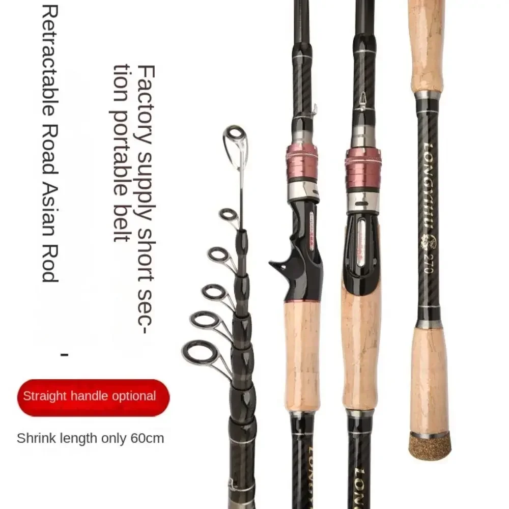 Crianças 1.8m-3.6m vara de pesca kits completos telescópica spincast carretel de pesca vara de pesca de alto carbono vara de pesca