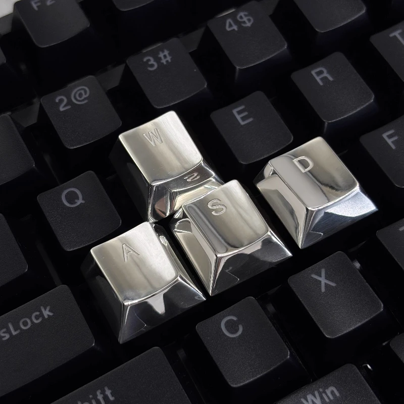 ROG  ESC sterling silver metal keycaps custom R4 gold point keycap cute Cross axis MX switch key cap for gamers cartoon anime