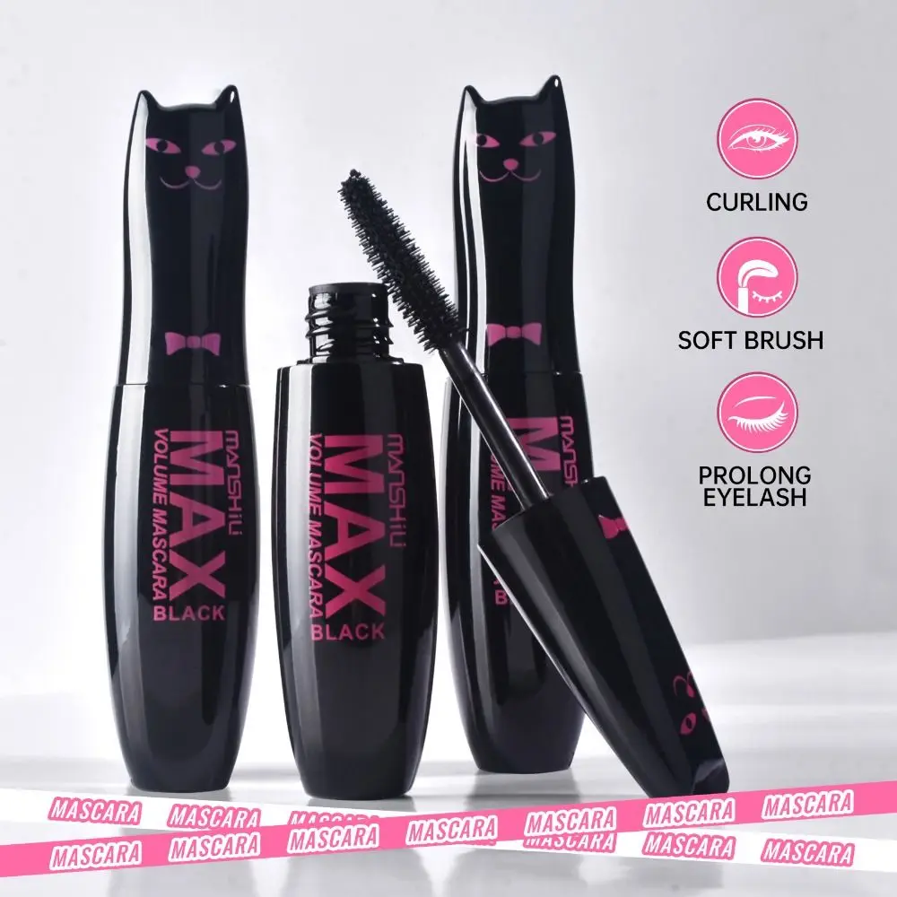 Curling Cat Volume Mascara High Quality Thickening Waterproof Eyes Makeup Tool Lengthening Sweat-Resistant Mascara