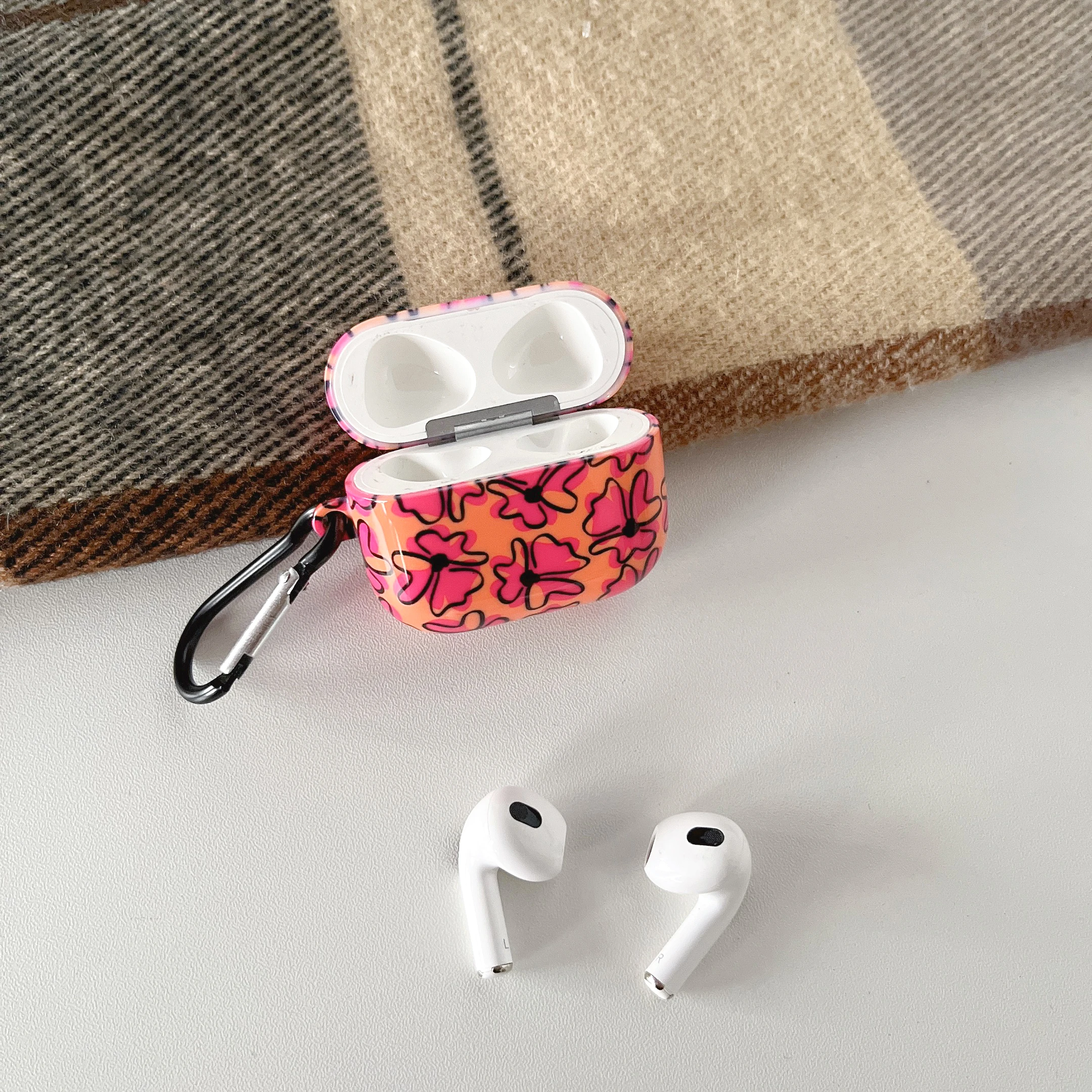 Film Soft Case Creative graffiti flowers Suitable For AirPods 3 2 1 Pro2 Pro Headphone Cover Protective Cover