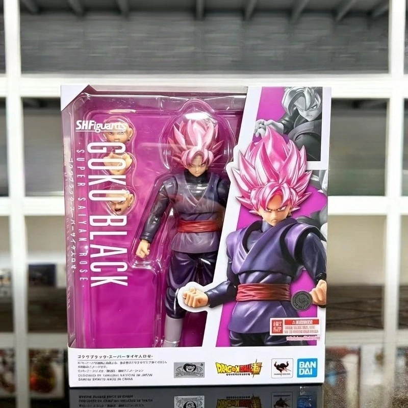 

Bandai Genuine SHF Dragon Ball Super Super Saiyan Pink Black Goku Zamasu Movable Ornament Model Figure Collection Gift
