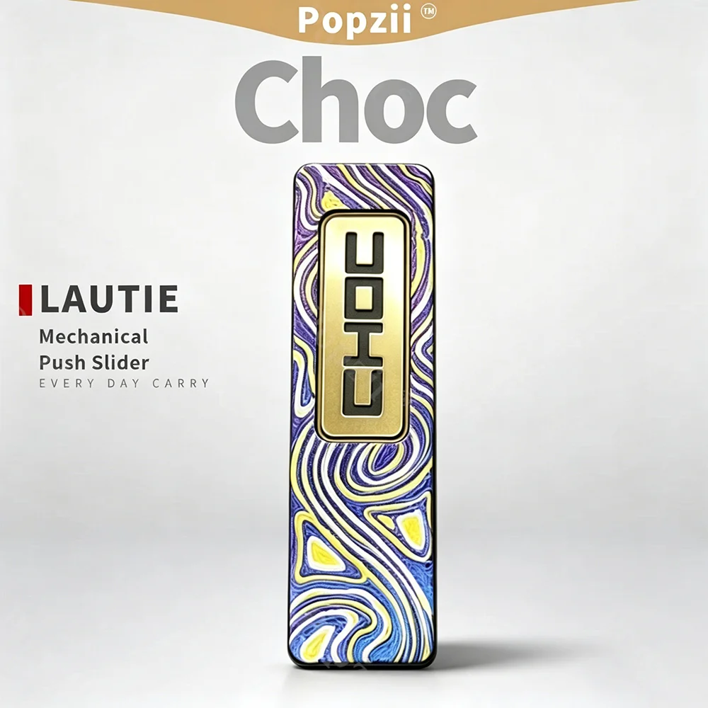 

LAUTIE EDC Choc Mechanical Push Slider DIY Zircuti Fidget Slider Fidget Toys For Adults Stress Relief Toy Original Designs